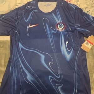 Nike Chelsea FC Blue and Orange Jersey